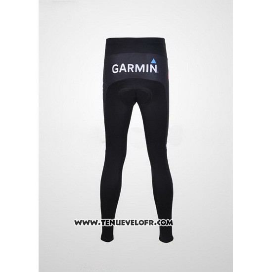 2011 Maillot Ciclismo Garmin Cervelo Bleu et Blanc Manches Longues et Cuissard